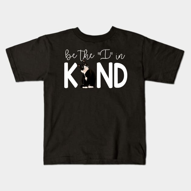 Tuxedo Cat Be The I In Kind Kids T-Shirt by Magazine